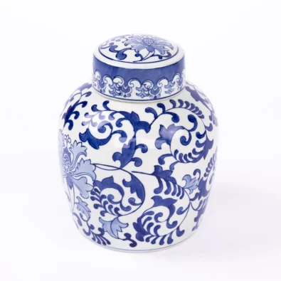 Blue Exotic Blue Floral Ceramic Urn Ceramic Cremation Urns