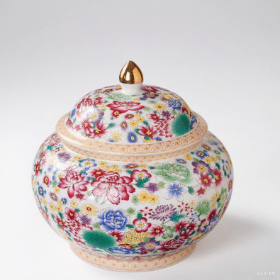Recollections in Full Bloom-Ceramic Urn For Ashes Large Urn