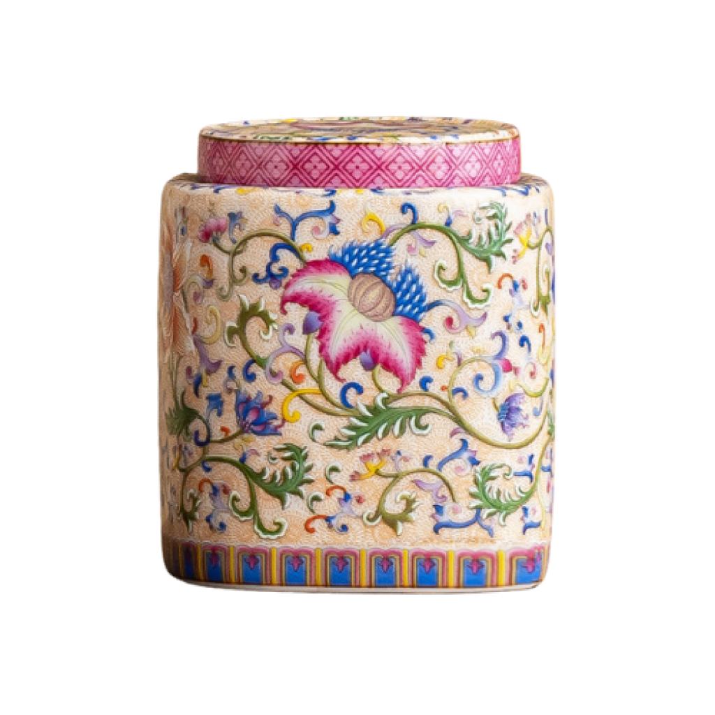 Blooming Blooms Colourful Enamel Ceramic Pet Urn